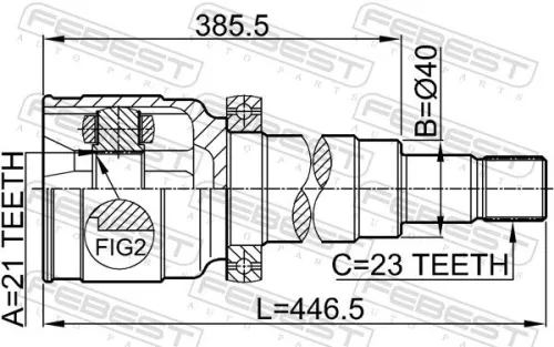 FEBEST Joint Kit, drive shaft (2111-FOCRH)