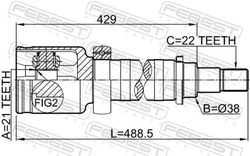 FEBEST Joint Kit, drive shaft (2111-FUSATRH)