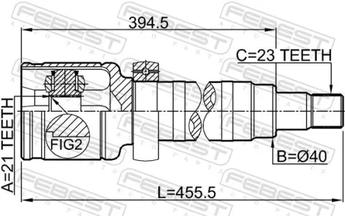 FEBEST Joint Kit, drive shaft (2111-FUSMTRH)