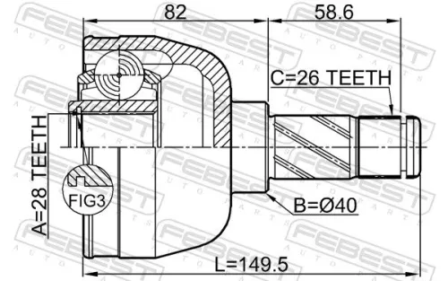 FEBEST Joint Kit, drive shaft (2111-GALLH)