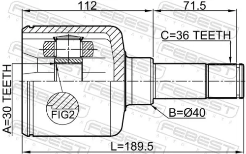 FEBEST Joint Kit, drive shaft (2111-TRDLH)