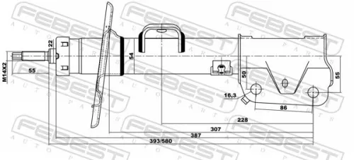 FEBEST Shock Absorber (21110-004FL)