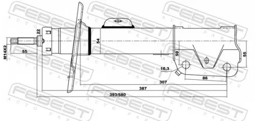 FEBEST Shock Absorber (21110-004FR)