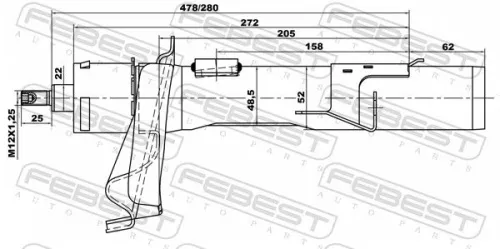 FEBEST Shock Absorber (21110-006F-KIT)