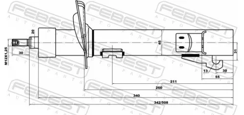 FEBEST Shock Absorber (21110-008F-KIT)