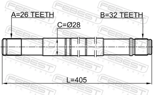 FEBEST Drive Shaft (2112-CB4LH)