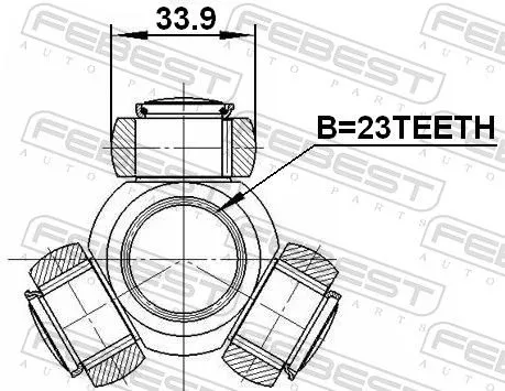FEBEST Spider Assembly, drive shaft (2116-FOC20)