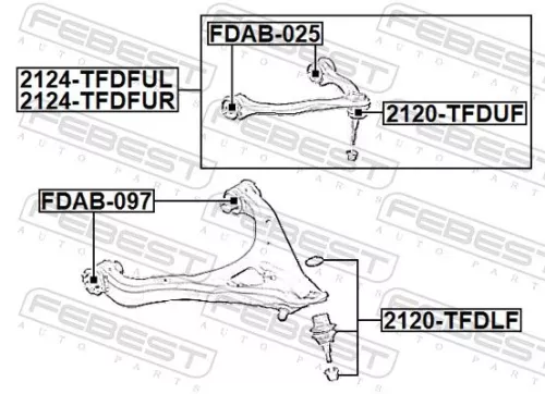 FEBEST Ball Joint (2120-TFDLF)