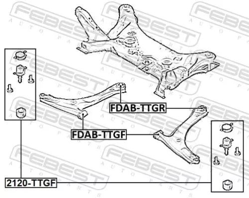 FEBEST Ball Joint (2120-TTGF)