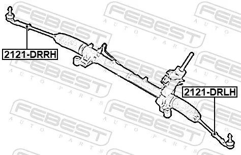 FEBEST Tie Rod End (2121-DRLH)
