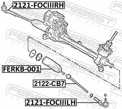 FEBEST Inner Tie Rod (2122-CB7)