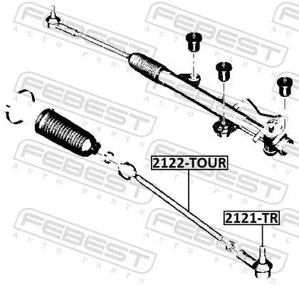 FEBEST Inner Tie Rod (2122-TOUR)