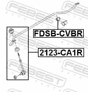 FEBEST Link/Coupling Rod, stabiliser bar (2123-CA1R)