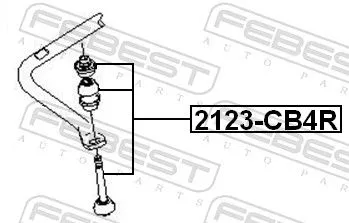 FEBEST Link/Coupling Rod, stabiliser bar (2123-CB4R)