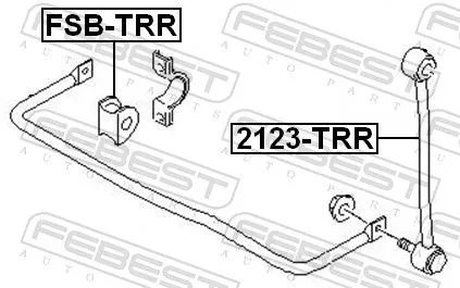 FEBEST Link/Coupling Rod, stabiliser bar (2123-TRR)