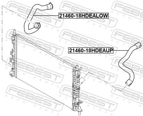 FEBEST Coolant Pipe (21460-18HDEALOW)