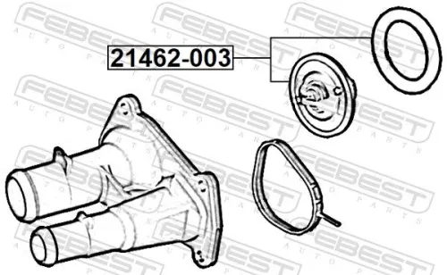 FEBEST Thermostat, coolant (21462-003)