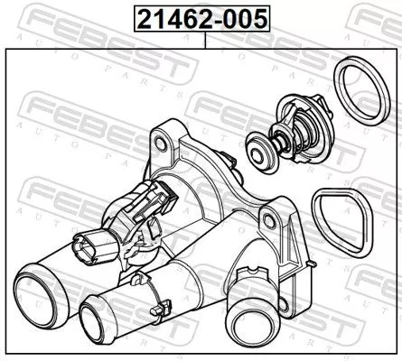 FEBEST Thermostat, coolant (21462-005)