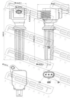 FEBEST Ignition Coil (21640-005)