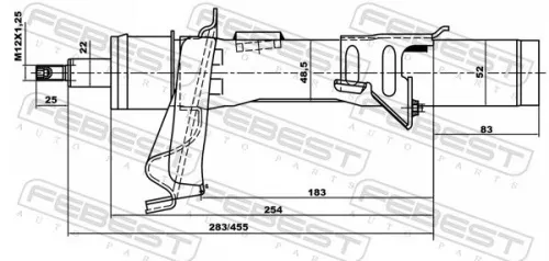 FEBEST Shock Absorber (216651985FR)