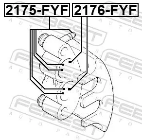 FEBEST Piston, brake caliper (2176-FYF)