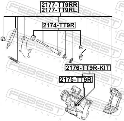 FEBEST Repair Kit, brake caliper (2176-TT9R-KIT)