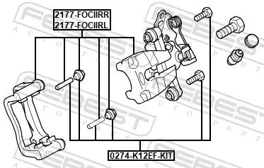 FEBEST Brake Caliper (2177-FOCIIRL)