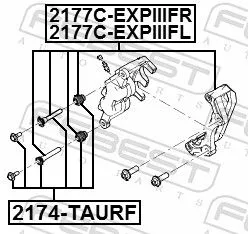 FEBEST Brake Caliper Bracket Set (2177C-EXPIIIFL)
