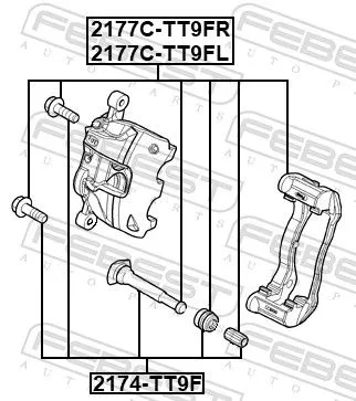 FEBEST Brake Caliper Bracket Set (2177C-TT9FL)