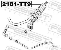 FEBEST Master Cylinder, clutch (2181-TT9)