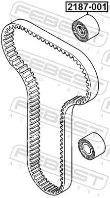 FEBEST Tensioner Pulley, timing belt (2187-001)