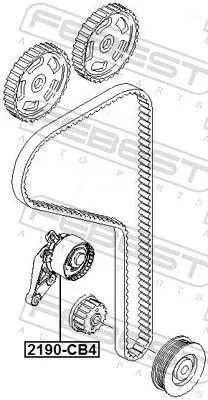 FEBEST Tensioner, timing belt (2190-CB4)