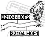 FEBEST Cable Pull, door release (22104-H0F2)