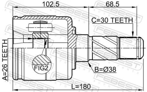 FEBEST Joint Kit, drive shaft (2211-BLLH)