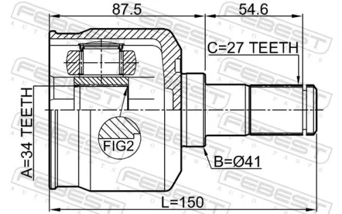 FEBEST Joint Kit, drive shaft (2211-MAGLH)