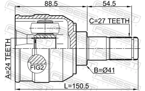 FEBEST Joint Kit, drive shaft (2211-SOULLH)