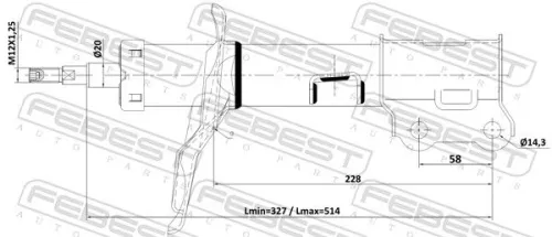 FEBEST Shock Absorber (22110-001FL)