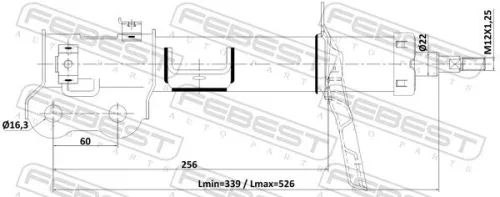 FEBEST Shock Absorber (22110-002FL)