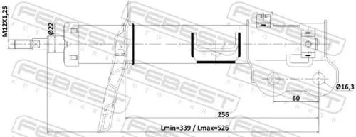 FEBEST Shock Absorber (22110-002FR)
