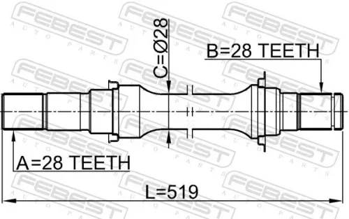 FEBEST Drive Shaft (2212-CAR)
