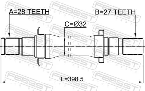 FEBEST Drive Shaft (2212-FBAT)