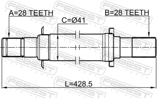 FEBEST Drive Shaft (2212-SLAT)