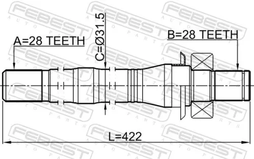 FEBEST Drive Shaft (2212-SORXM)