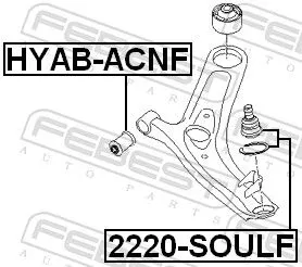 FEBEST Ball Joint (2220-SOULF)