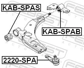 FEBEST Ball Joint (2220-SPA)