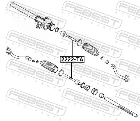 FEBEST Inner Tie Rod (2222-TA)