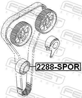 FEBEST Deflection Pulley/Guide Pulley, timing belt (2288-SPOR)