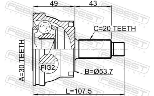 FEBEST Joint Kit, drive shaft (2310-035)