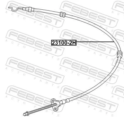 FEBEST Cable Pull, parking brake (23100-2H)