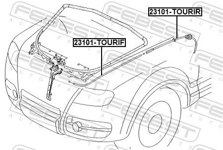 FEBEST Bonnet Cable (23101-TOURIR)